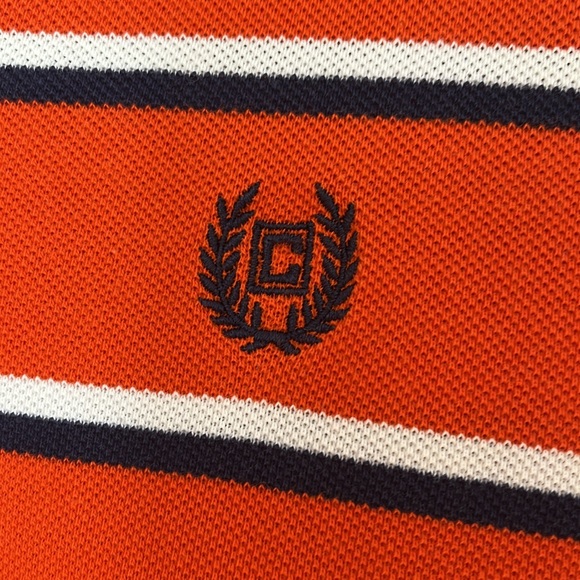 Chaps orange striped polo shirt - small - Picture 2 of 7